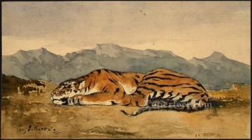 Eugene Delacroix Painting - tiger 1830 Eugene Delacroix